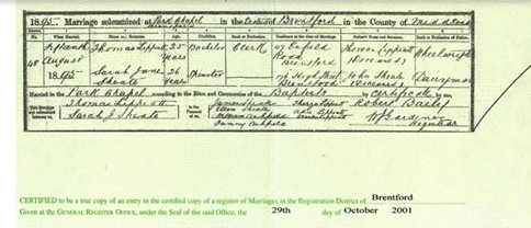 Thomas Lippiatt & Sarah Jane Sheate